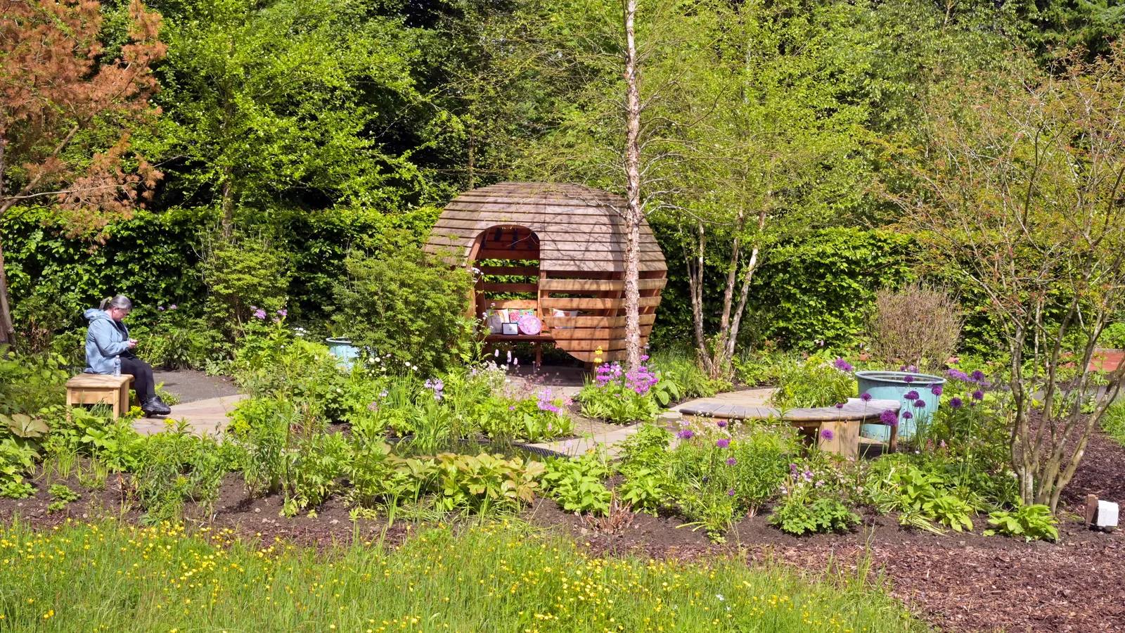 Woodland garden and seating at Palacerigg Country Park