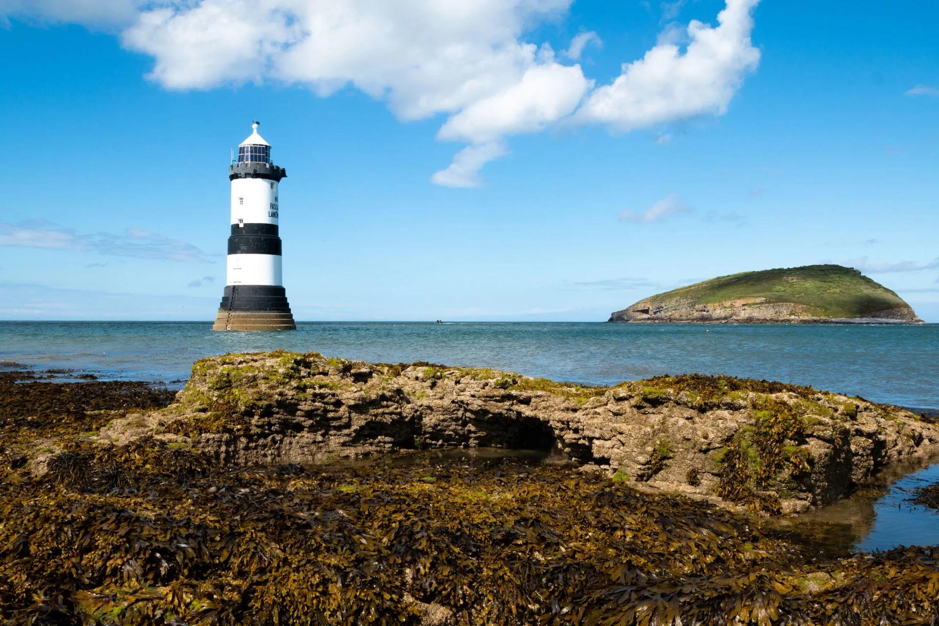 Penmon Point’s rocky shore and lighthouse