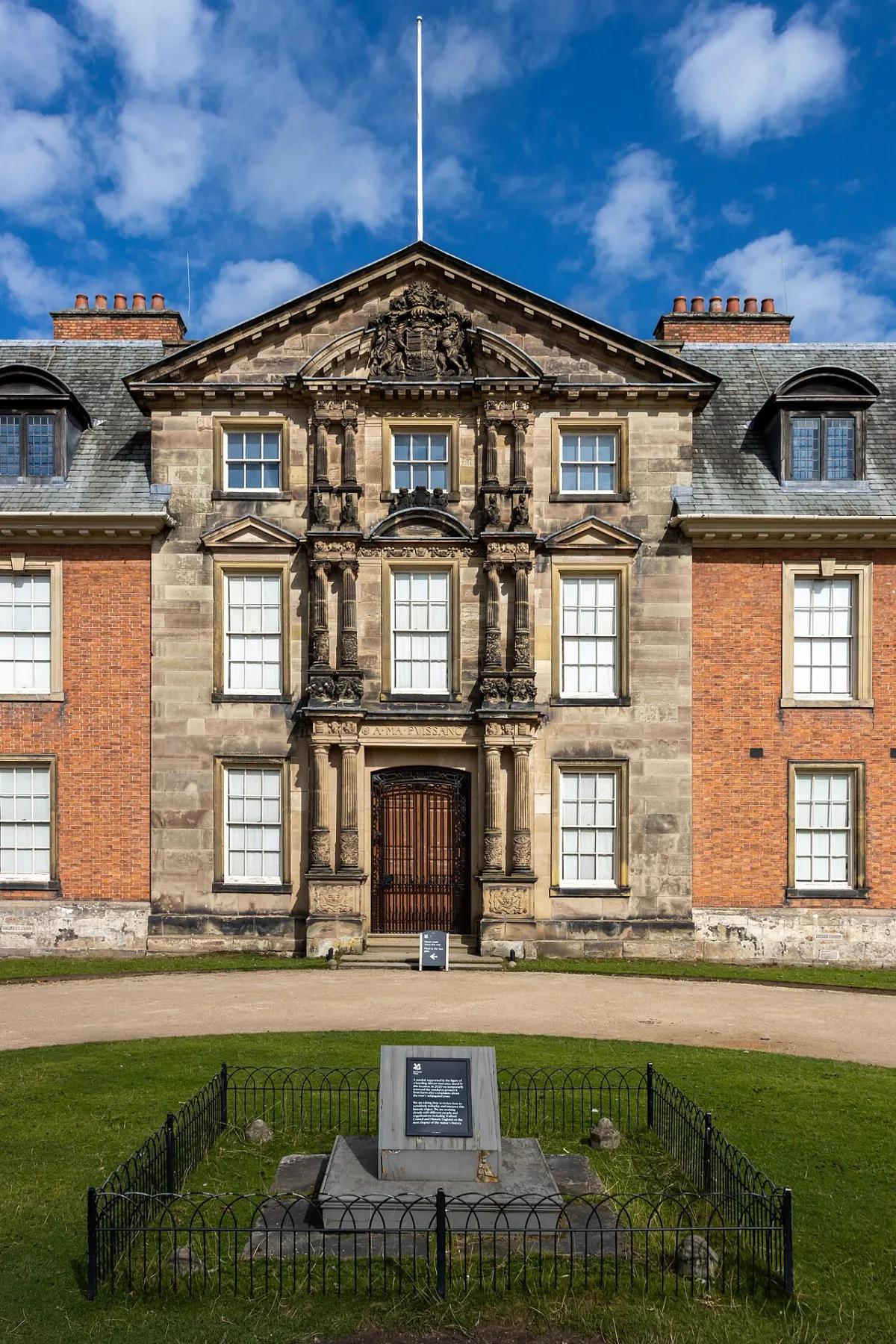 Dunham Massey Hall and its forecourt