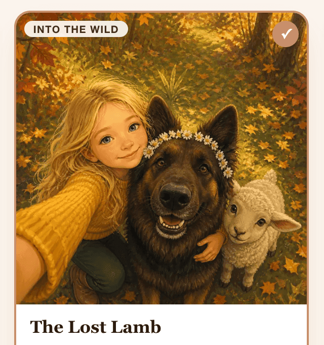 Choosing the Lost Lamb story card