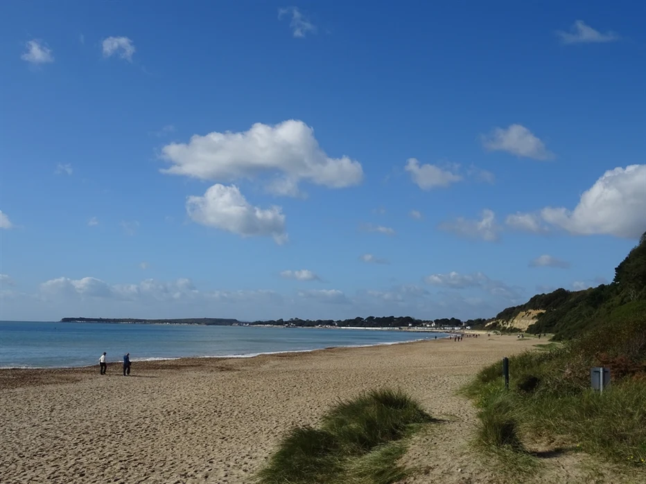 Highcliffe Beach shoreline overview, not a marker of Groyne H8