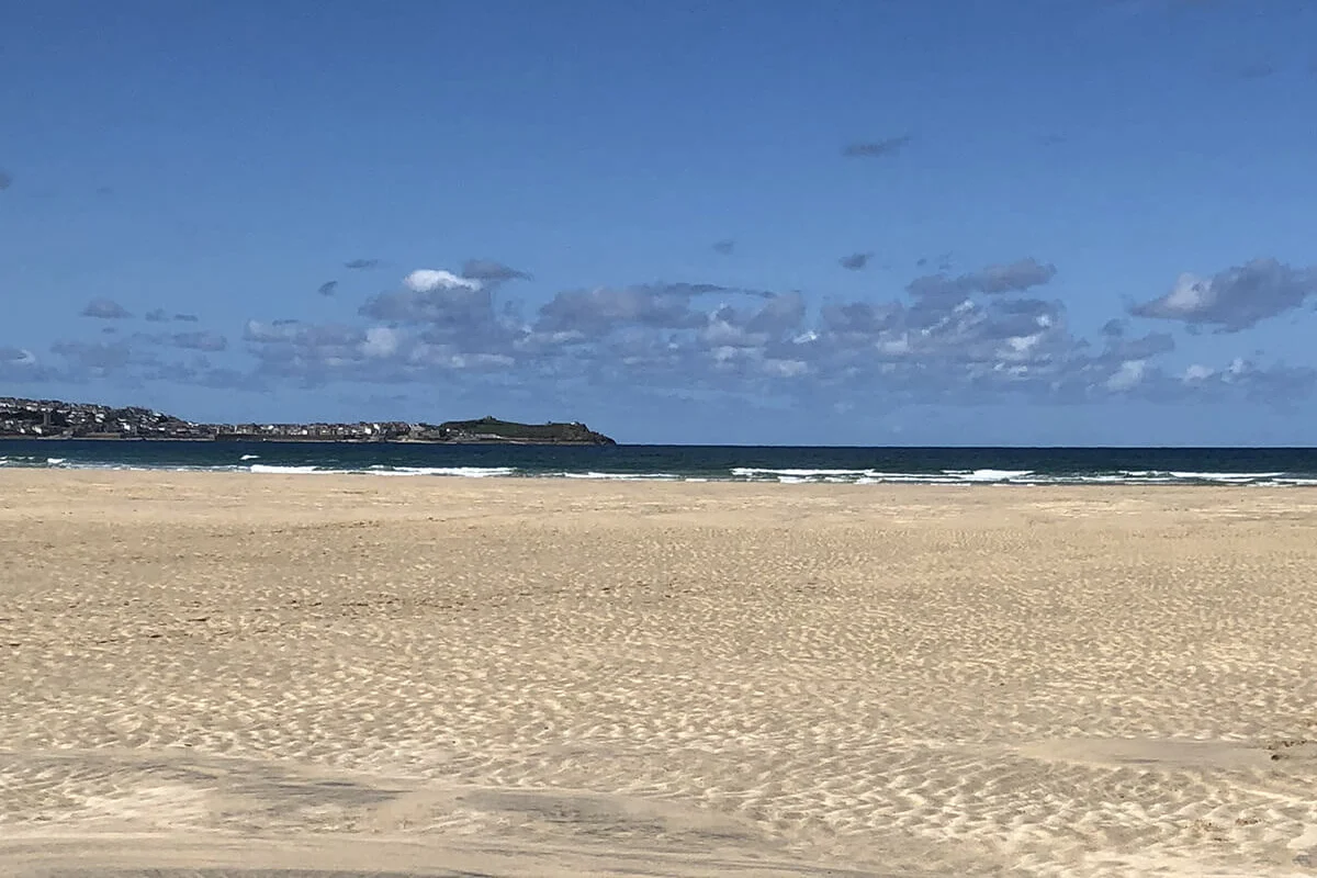 Porth Kidney Sands in St Ives Bay.