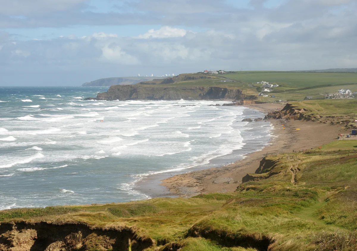 Widemouth Bay from the south on the Bude coast.