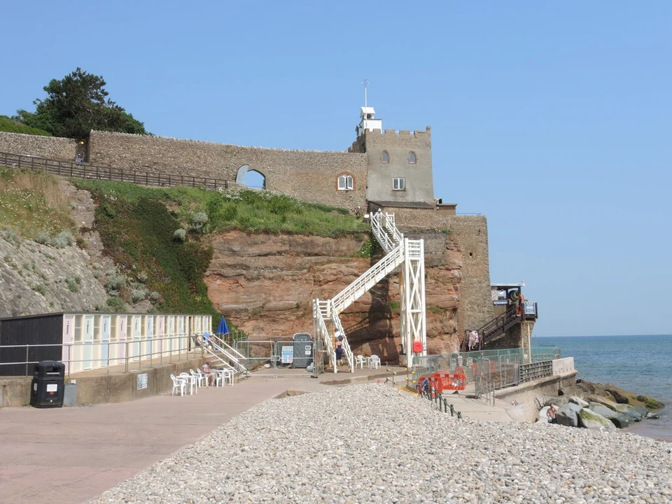 Jacob’s Ladder steps and the adjoining shingle shore in 2023