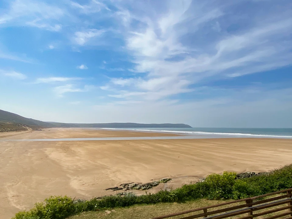 Woolacombe Beach looking towards Putsborough, an overview of the bay