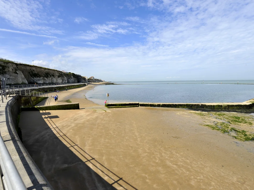 Walpole Bay beach seen from the promenade