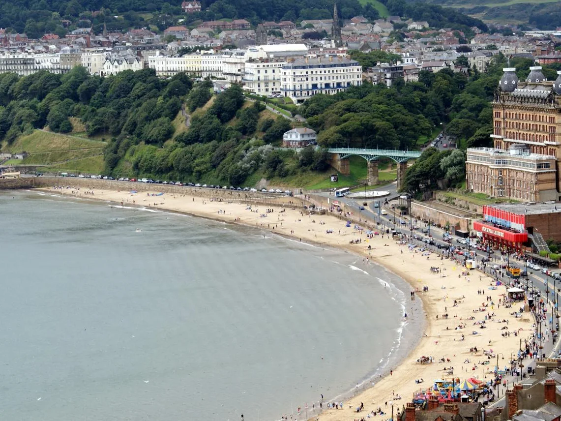 Scarborough South Bay beach below the town
