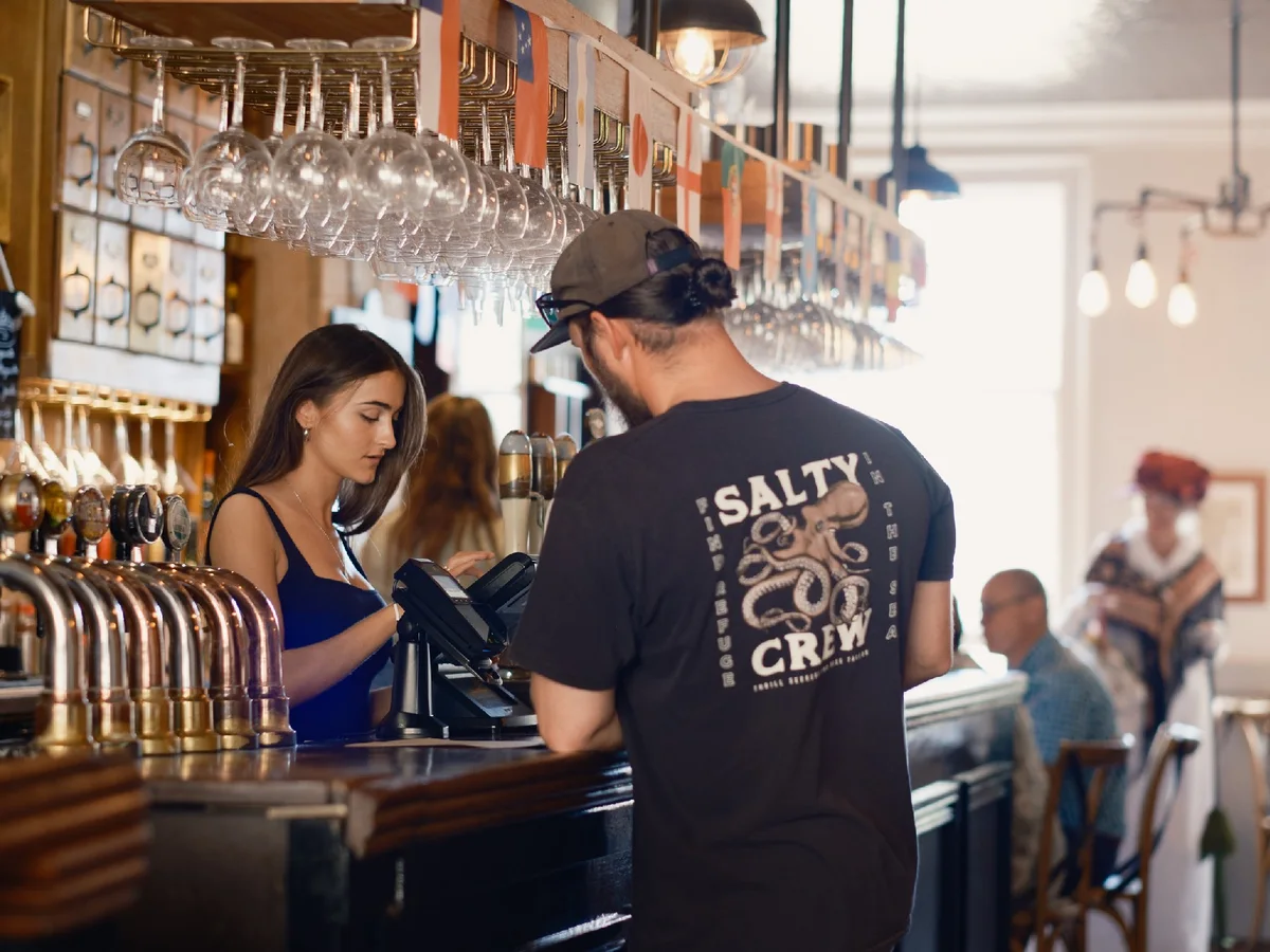 Diners at the bar in The Boater Bath