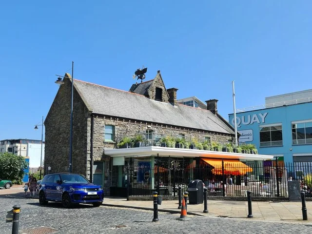 Bill's Cardiff Bay exterior with orange awning