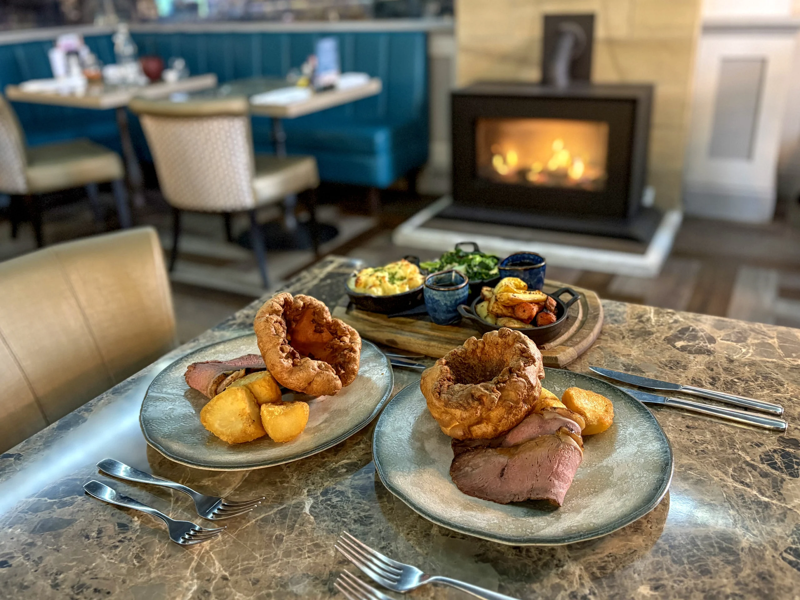 Roast dinner at The West Park Hotel, Harrogate.