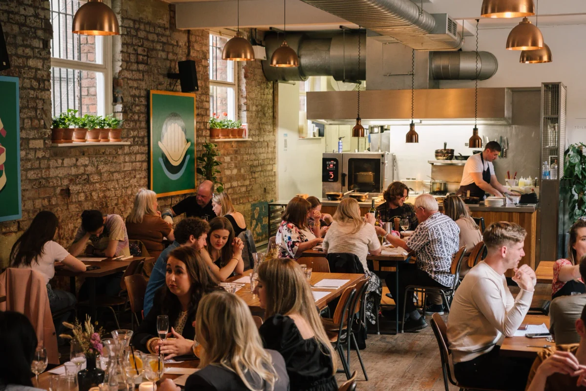 Diners in the Buyers Club dining room in Liverpool