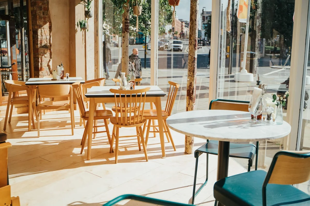 Sunny dining room at Rudy’s Bold Street