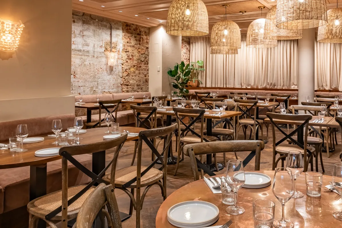 The dining room at Brother Marcus Soho on Poland Street