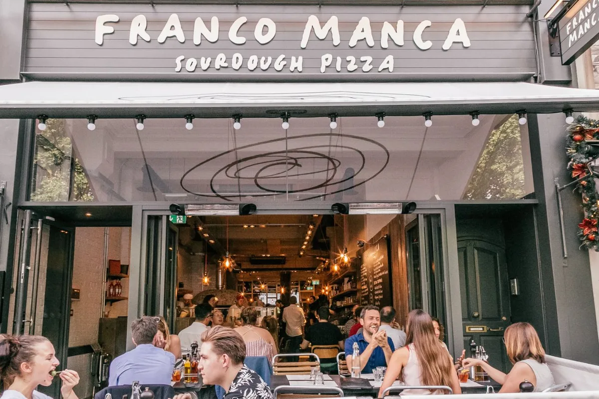 The exterior of Franco Manca Islington on Upper Street