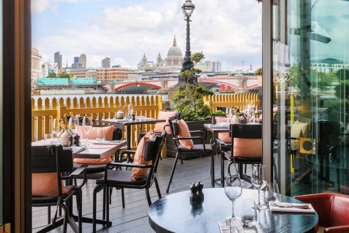 Riverside dining at Sea Containers Restaurant on the South Bank