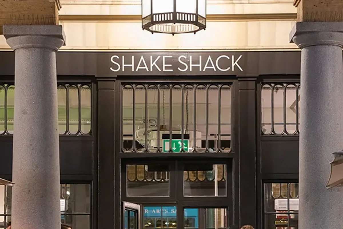 Shake Shack Covent Garden seating inside the Market Building