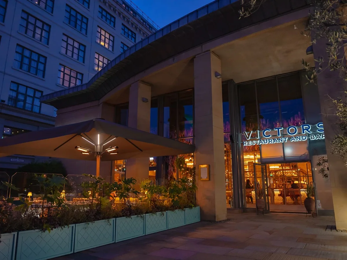 Victors Newcastle entrance and terrace on Quayside